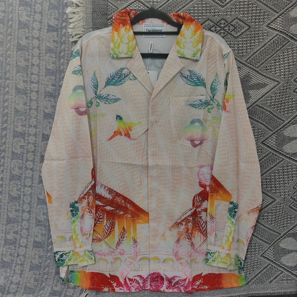 Casablanca Multicolor Botanical Print Button-Down Shirt - Picture 4 of 8